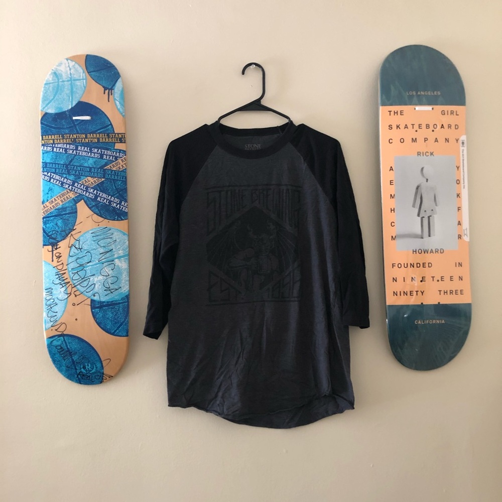 Stone Brewing Raglan Size LG. First edition.
